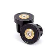 *BERTHOUD* bar-end plug cnc alloy and leather (black/black)