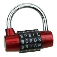*WORD LOCK* pad lock (red)