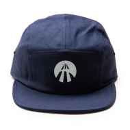 *AFFINITY CYCLES* reflective 5 panel cap (navy)