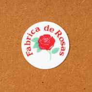 *FABRICA DE ROSAS* round mazapan sticker