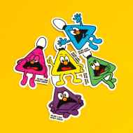 *BLUE LUG* triangle reflector sticker pack (5pcs)