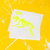 *TEAM DREAM* boney die cuts (hi-vis yellow)