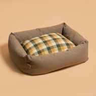 *BLUE LUG* dog bed (brown/yellow check)