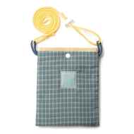 *BLUE LUG* mini sacoche (padding slate blue check)