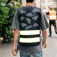 *OFF COURSE×BLUE LUG* side by side kangaroo safety vest (black)