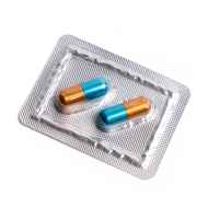 *ANALOG PILL* capsule cable end cap (turquoise/orange)