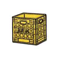 *BLUE LUG* milk crate patch (yellow)