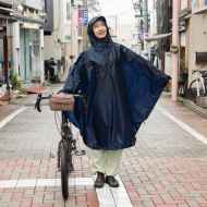 *FAIRWEATHER* packable rain poncho (cordura rip/navy)