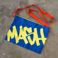 *MASH* musette bag  (blue/yellow)