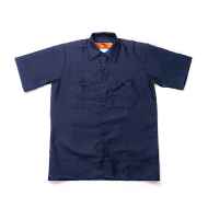 *BLUE LUG* box cut mechanic short sleeve shirt (navy)