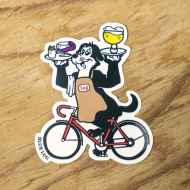 *BLUE LUG* LUG dog sticker (red/white)