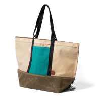 *FIFTH SEASON* switchel sack (natural top/teal/olive bottom)