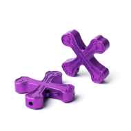 *BONESHAKER MTB* crossbone cable hangers (purple)