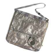 *FAIRWEATHER* FRIDAY packable sacoche (dyneema/gingham brown/blue)