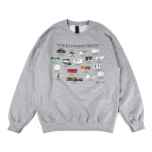 *BLUE LUG* tourist spots crewneck sweat shirt (gray)