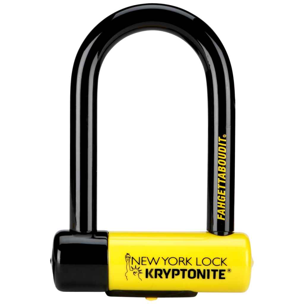 KRYPTONITE* new york fahgettaboutit u-lock (black/yellow) - BLUE