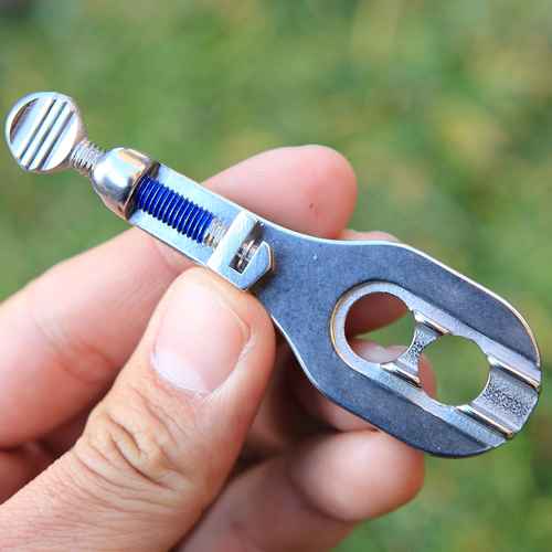 SURLY* hurdy gurdy chain tensioner (silver) - BLUE LUG