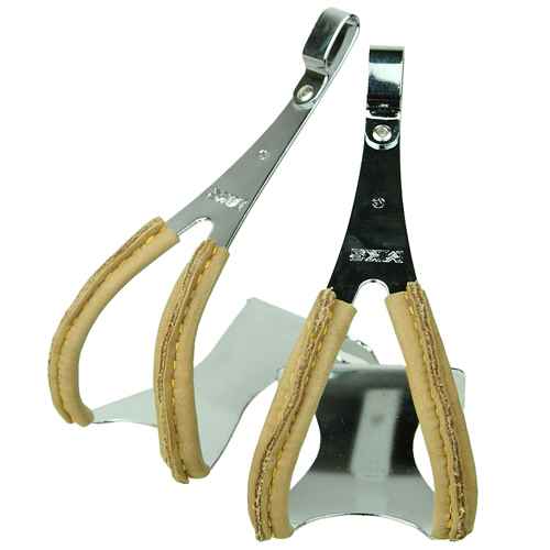 MKS* leather toe clip (silver) - BLUE LUG GLOBAL ONLINE STORE