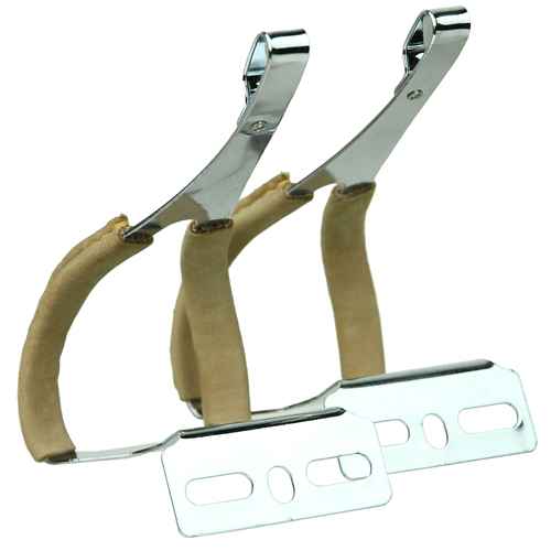 MKS* leather toe clip (silver) - BLUE LUG GLOBAL ONLINE STORE