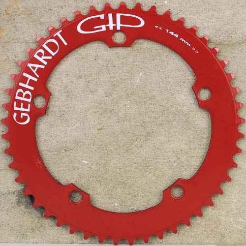 GEBHARDT* 144 track chainring (red) - BLUE LUG GLOBAL ONLINE