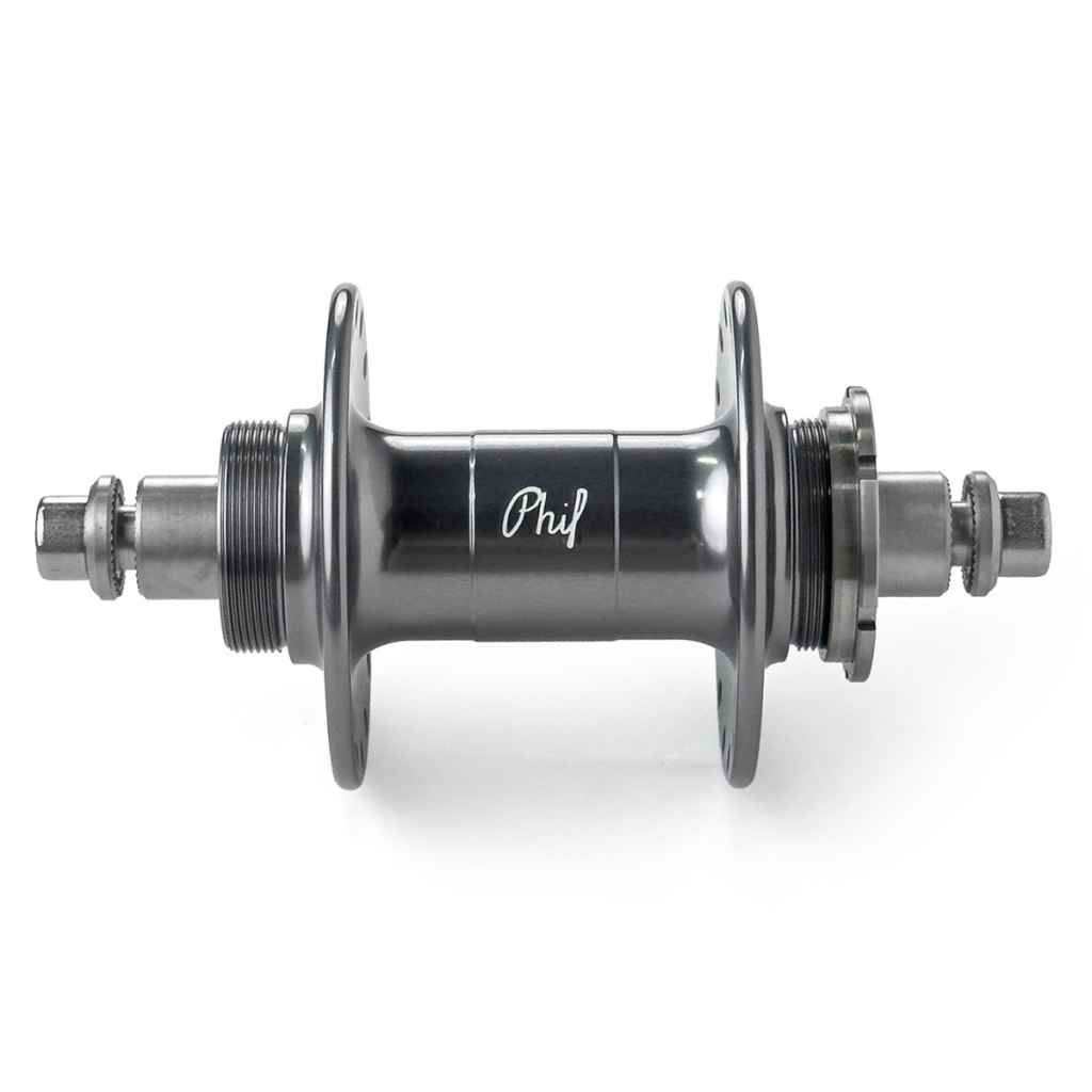 PHILWOOD* high flange track hub rear (gunmetal/fix&free) - BLUE