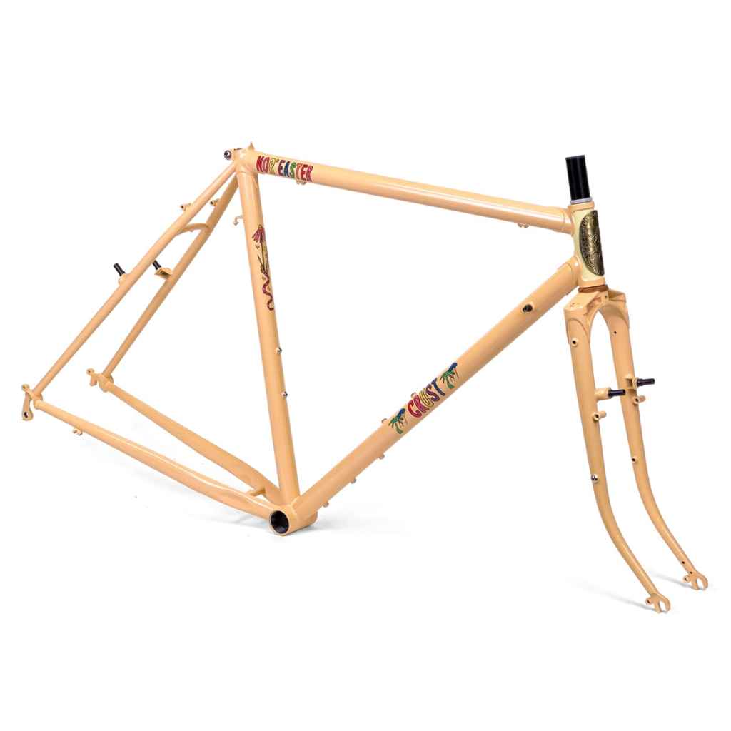 CRUST BIKES* nor'easter canti frame (pale orange) - BLUE LUG