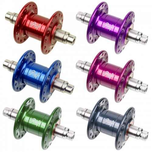 PHILWOOD* narrow flange hub front (gunmetal/28h) - BLUE LUG