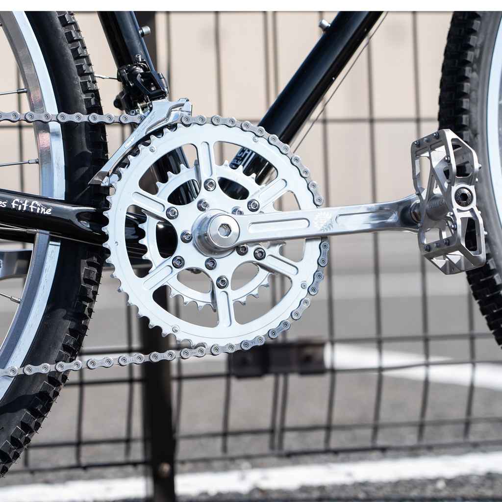 VELO ORANGE* grand cru 50.4bcd double crankset (silver) - BLUE LUG