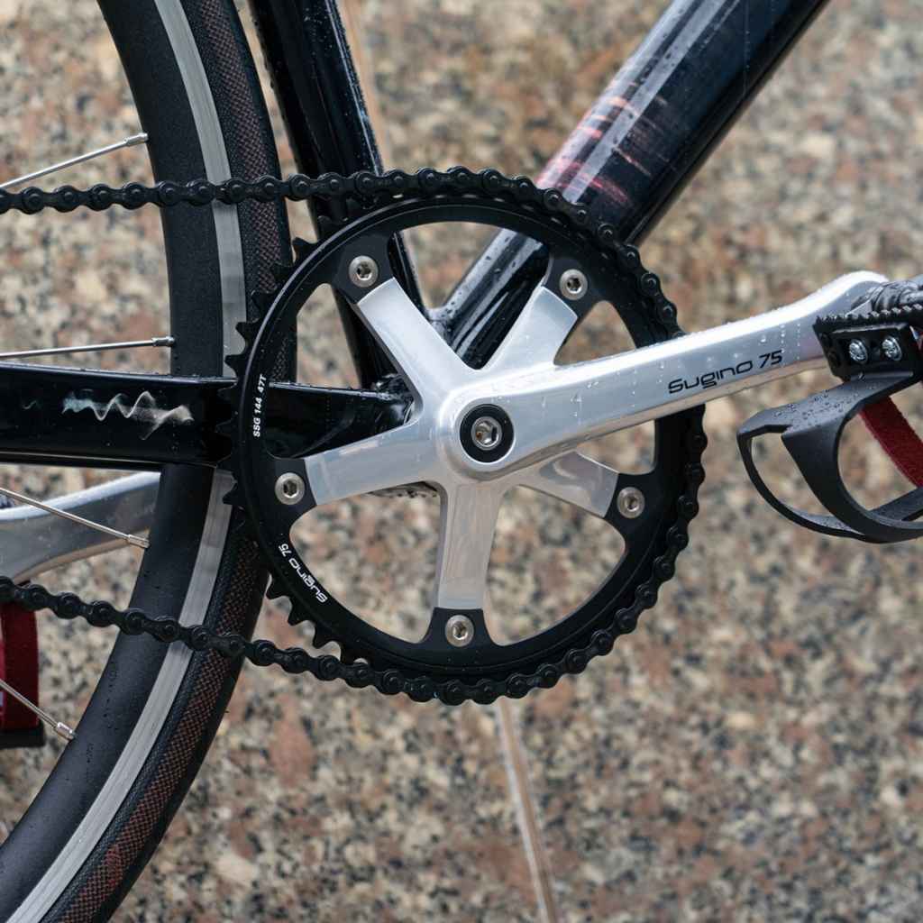 SUGINO SSG144 スギノ 75 ピスト チェーンリング ブルーラグ SUGINO* SSG144 chainring (black) - BLUE LUG GLOBAL ONLINE STORE