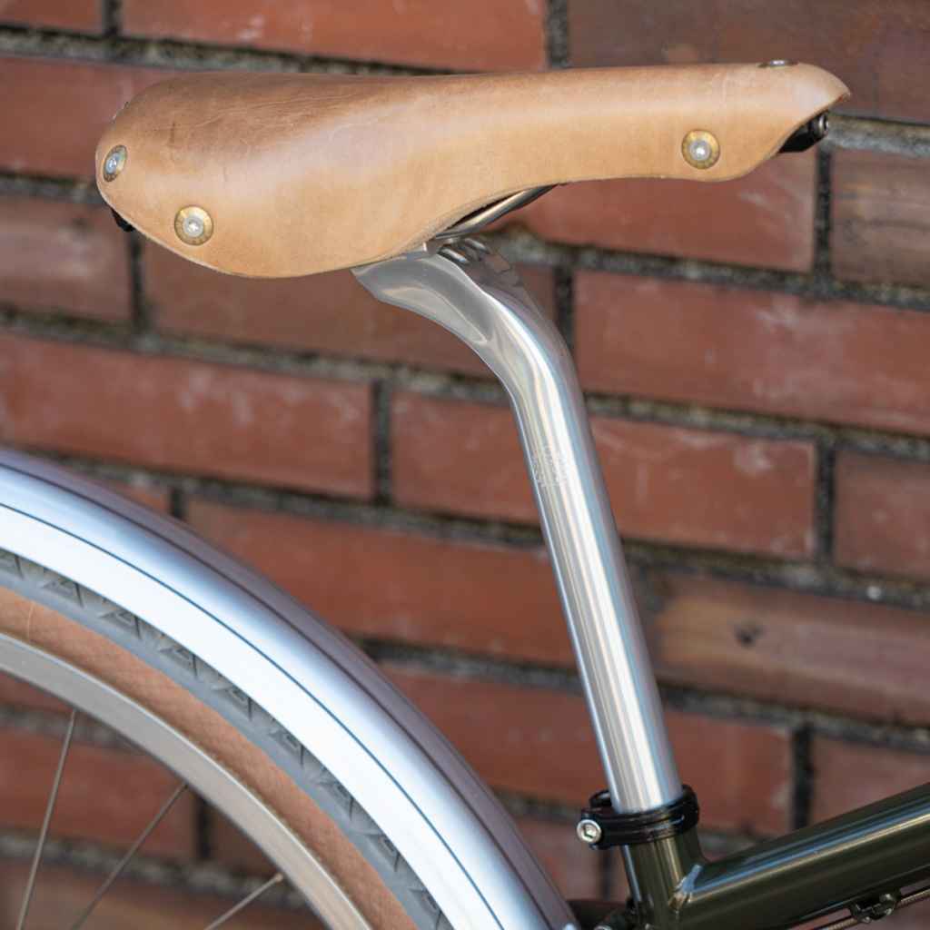 VELO ORANGE* cru long setback seatpost (silver) - BLUE LUG
