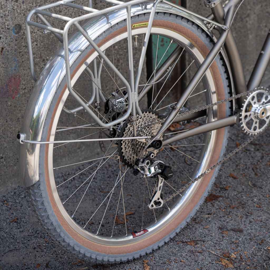 VELOCITY×VELO ORANGE* cliffhanger disc wheel 650B rear (polish