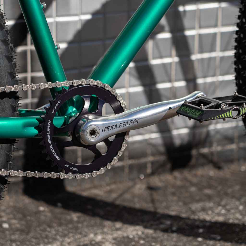 MIDDLEBURN* RS8 BOOST X-type crank (silver) - BLUE LUG