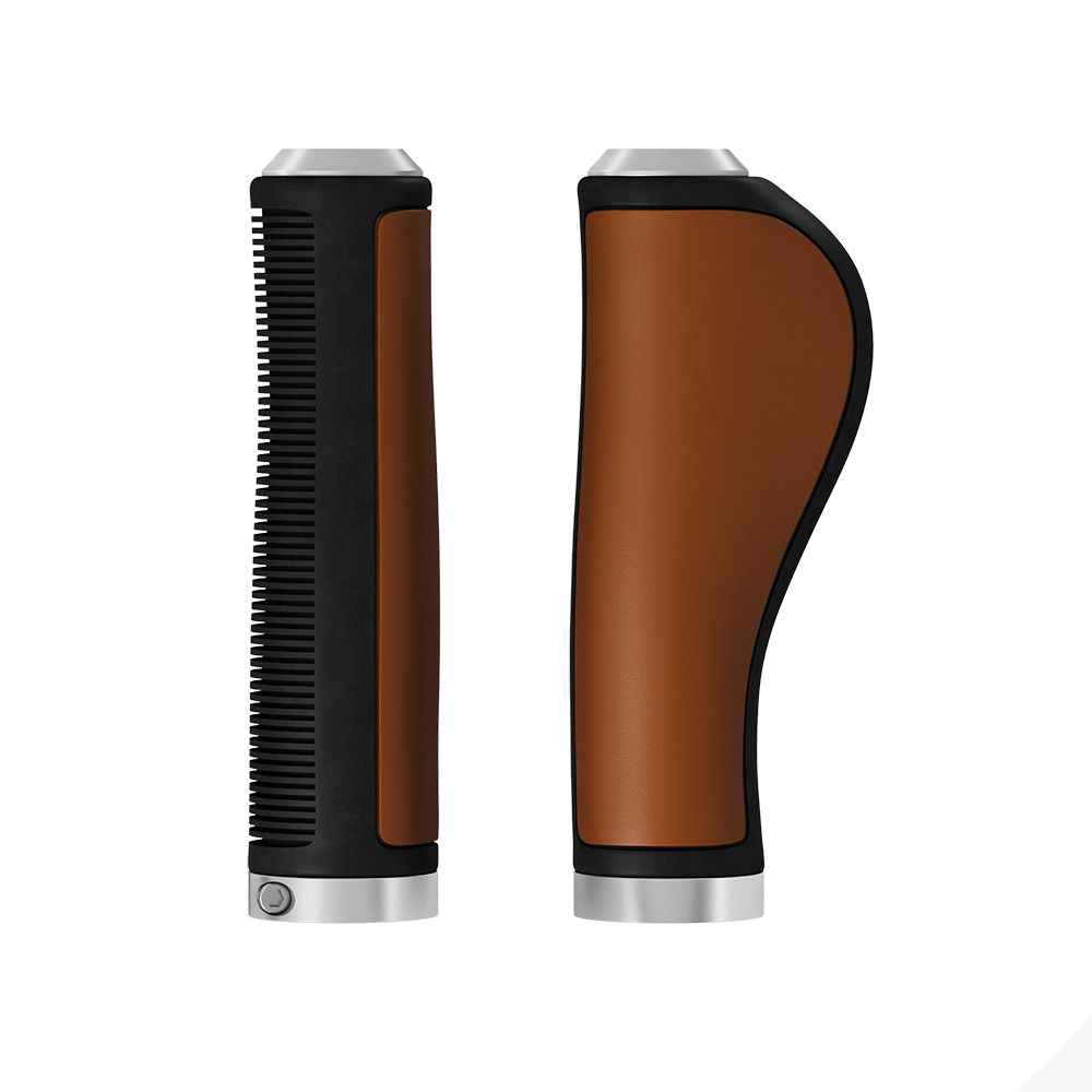 BROOKS* ergonomic leather grip (honey/130mm) - BLUE LUG
