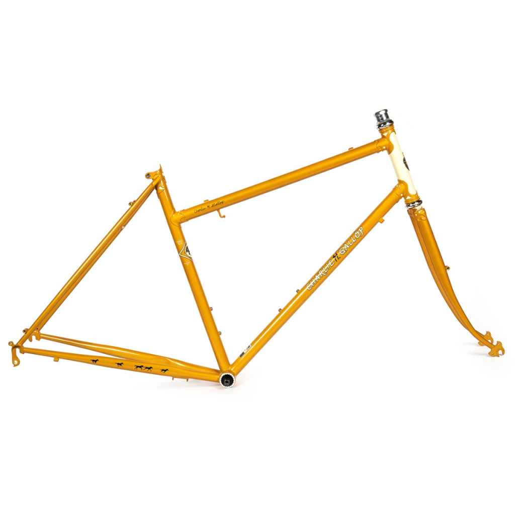 RIVENDELL* charlie h. gallop frame set (dark gold) - BLUE LUG