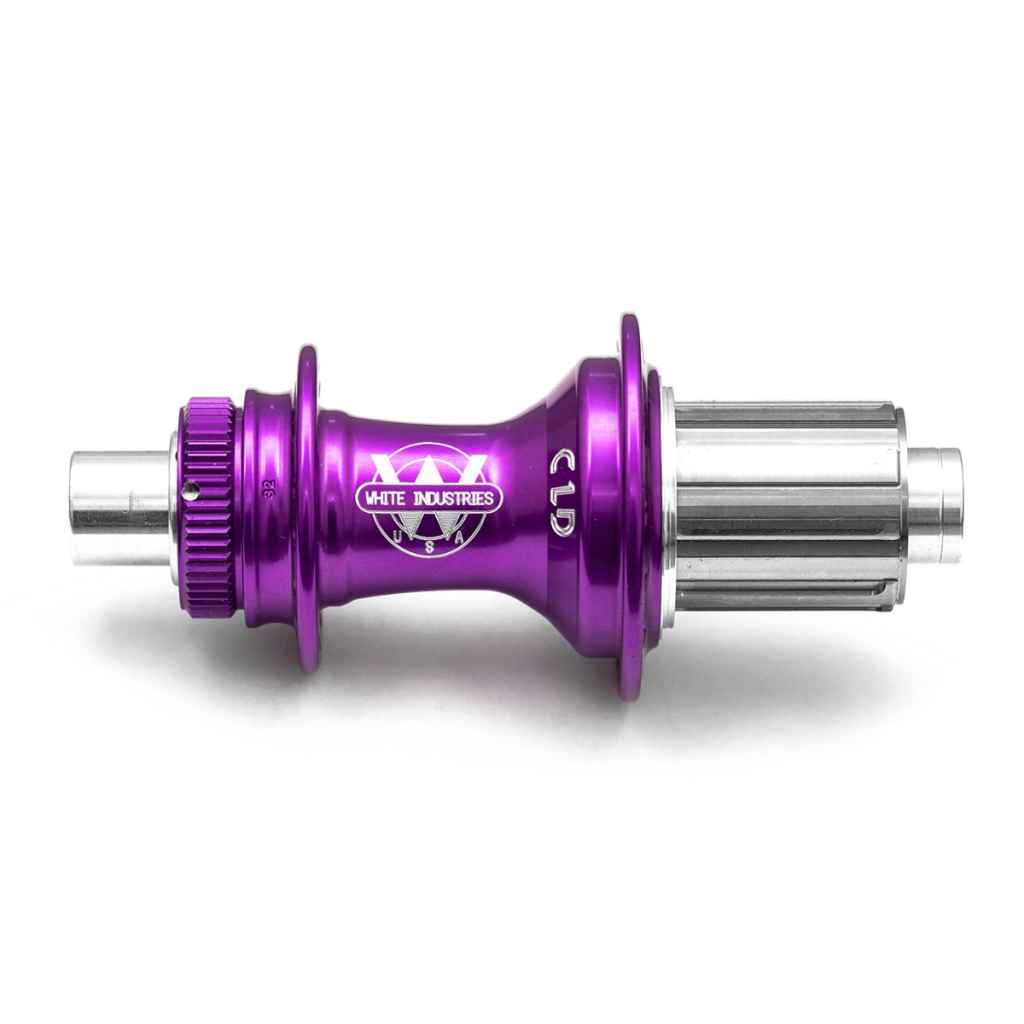 パーツ WHITE INDUSTRIES CLD 12mm thru disc hub WHITE INDUSTRIES* CLD 12mm thru-axle disc hub rear (purple