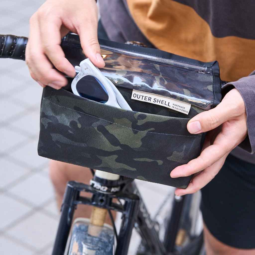 OUTER SHELL ADVENTURE* drawcord handlebar bag (ecopak graphite