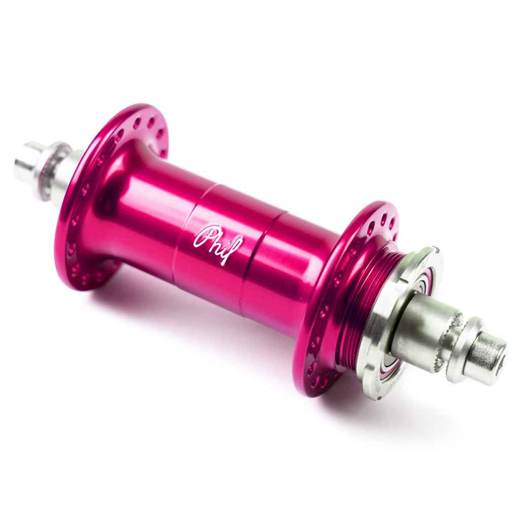 PHILWOOD* low flange track hub rear (pink) - BLUE LUG GLOBAL