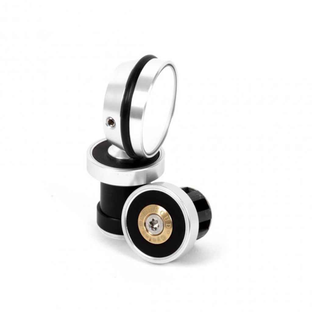 人気No.1 BERTHOUD* bar-end mirror and matching plug (silver) - BLUE アクセサリー