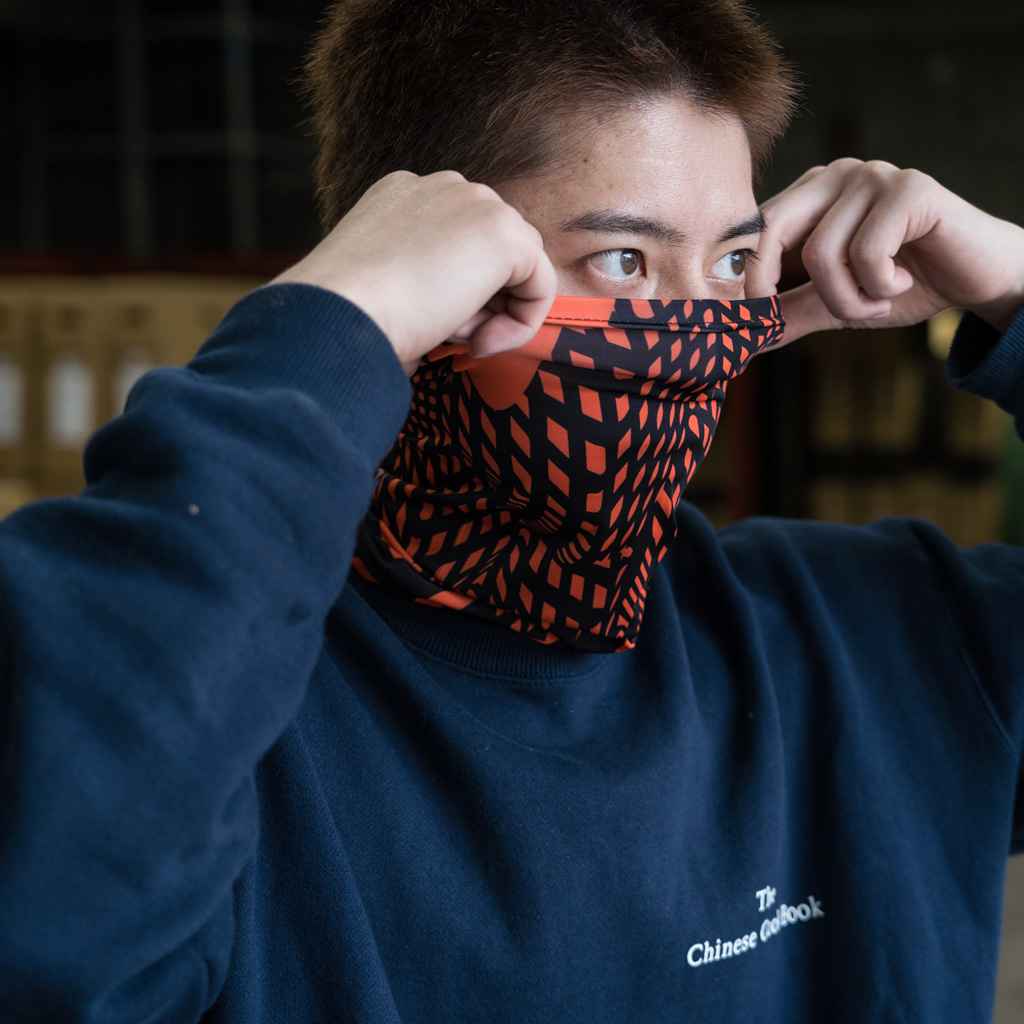MASH* noise neck gaiter (orange) - BLUE LUG GLOBAL ONLINE STORE MASH* noise neck gaiter (orange) - BLUE LUG GLOBAL ONLINE STORE