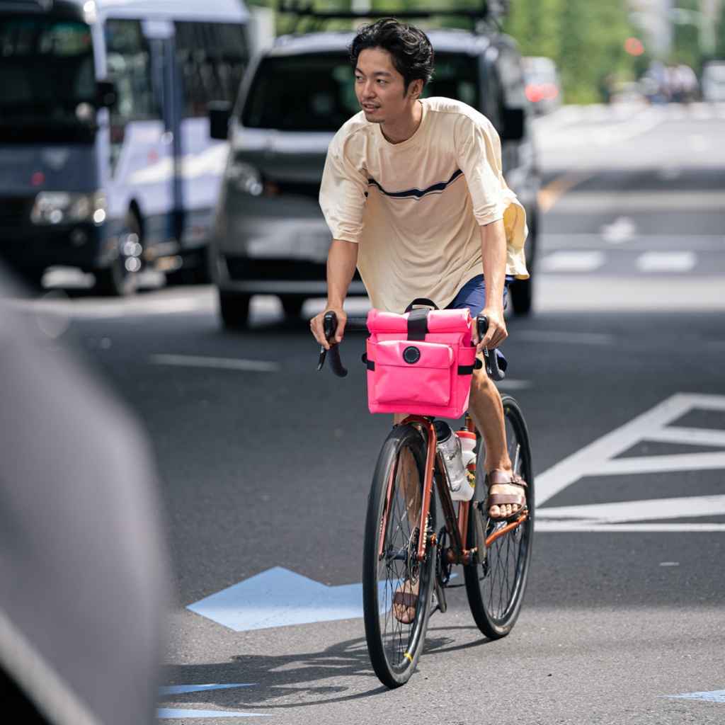 FAIRWEATHER* multi bike bag (pink) - BLUE LUG GLOBAL ONLINE STORE
