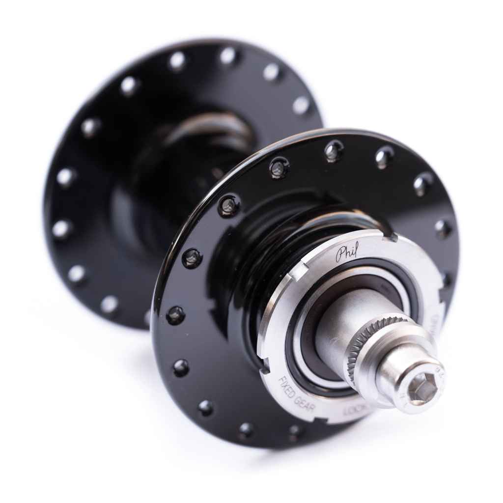 PHILWOOD* Pro high flange track hub rear (gunmetal) - BLUE