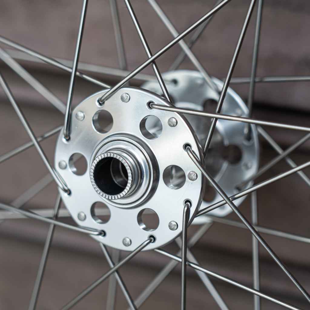 VELO ORANGE×PACENTI* forza classico disc wheel (polish) - BLUE LUG