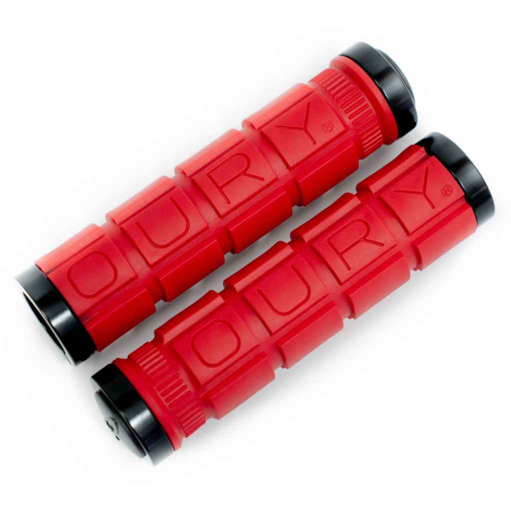 Oury BMX Waffle Grips - Red - Modern Bike