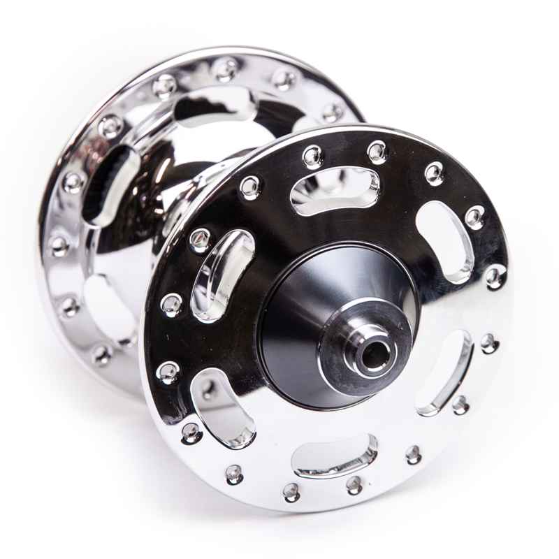 PHIL WOOD* center lock disc hub front (quick/silver) - BLUE LUG