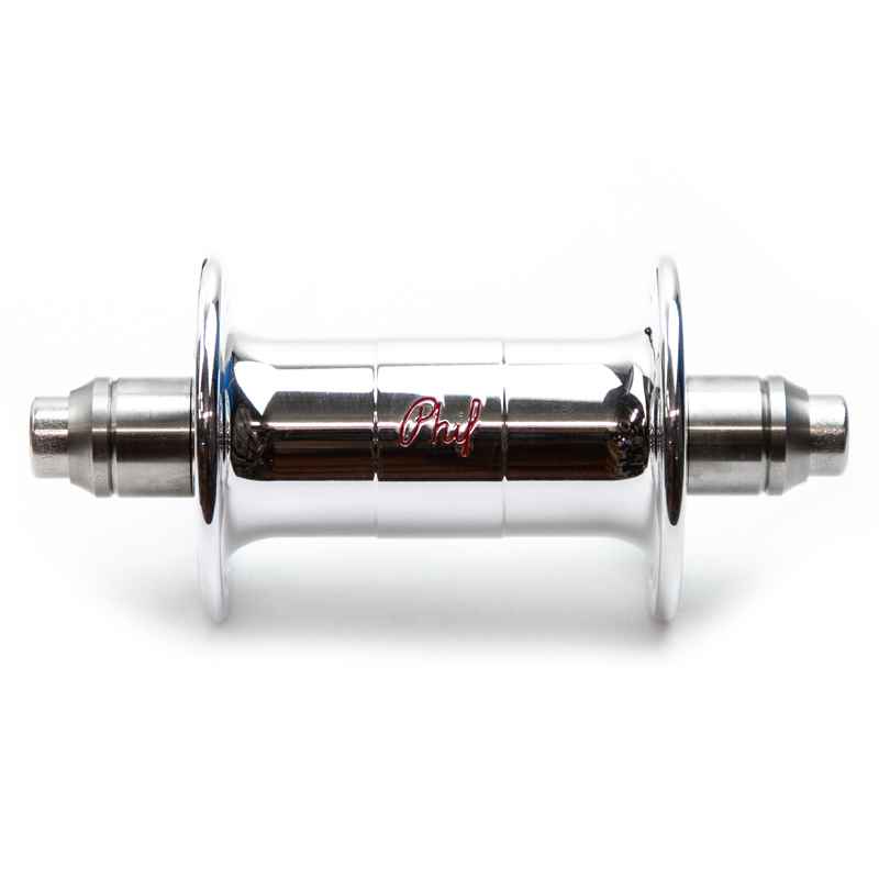 PHIL WOOD* low flange track hub front (silver) - BLUE LUG GLOBAL