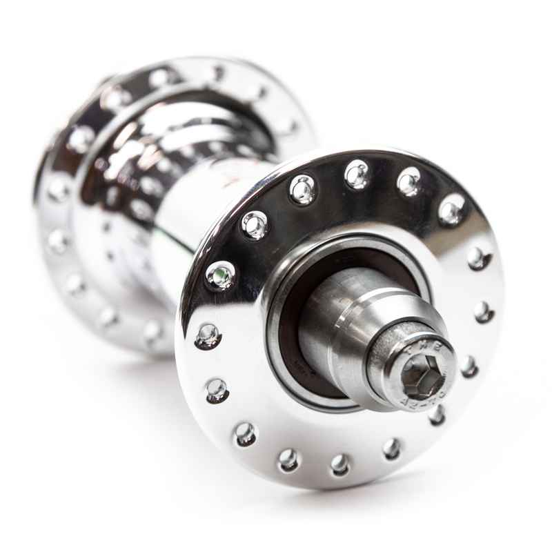 PHIL WOOD* low flange track hub front (silver) - BLUE LUG GLOBAL