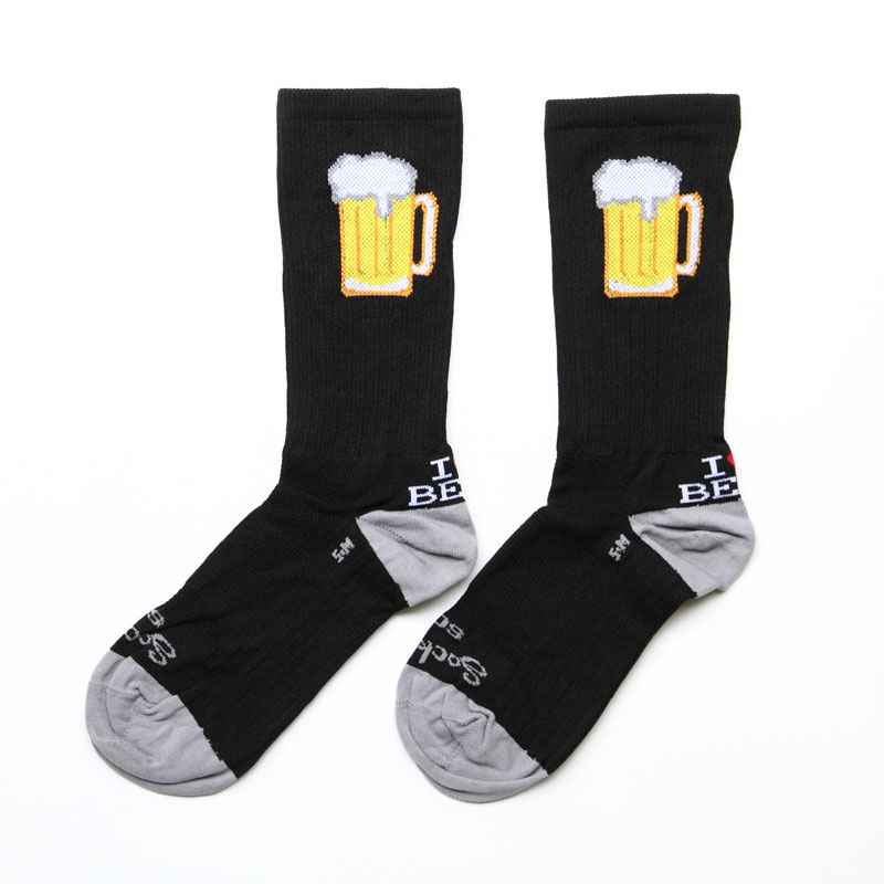 Chaussettes Sockguy 6 SGX – Noir, Hauteur 6-8", Fabriquées Aux USA