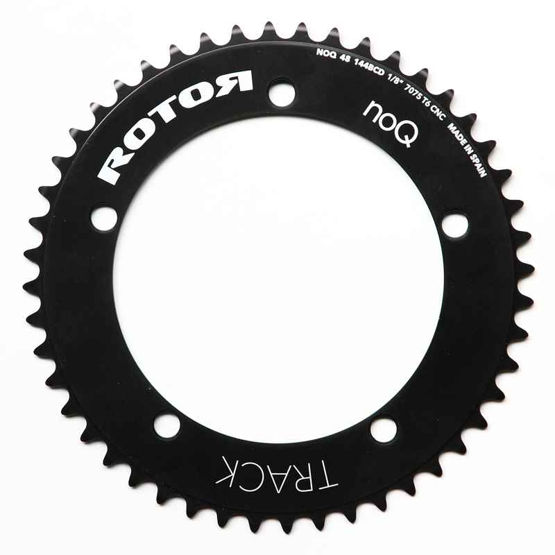 ROTOR* no-q aero track chainring (black) - BLUE LUG GLOBAL