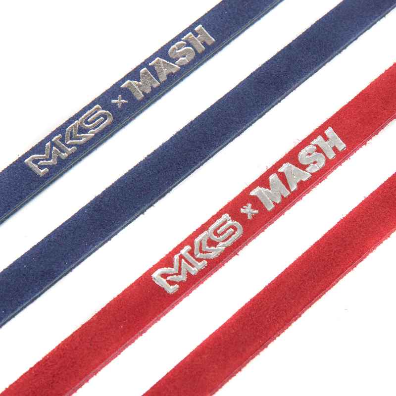 MASH* MKS × MASH leather double toe straps (blue) - BLUE LUG