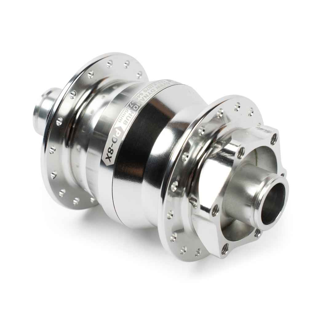 SHUTTER PRECISION* PD-8X BOOST dynamo disc hub (silver/32H